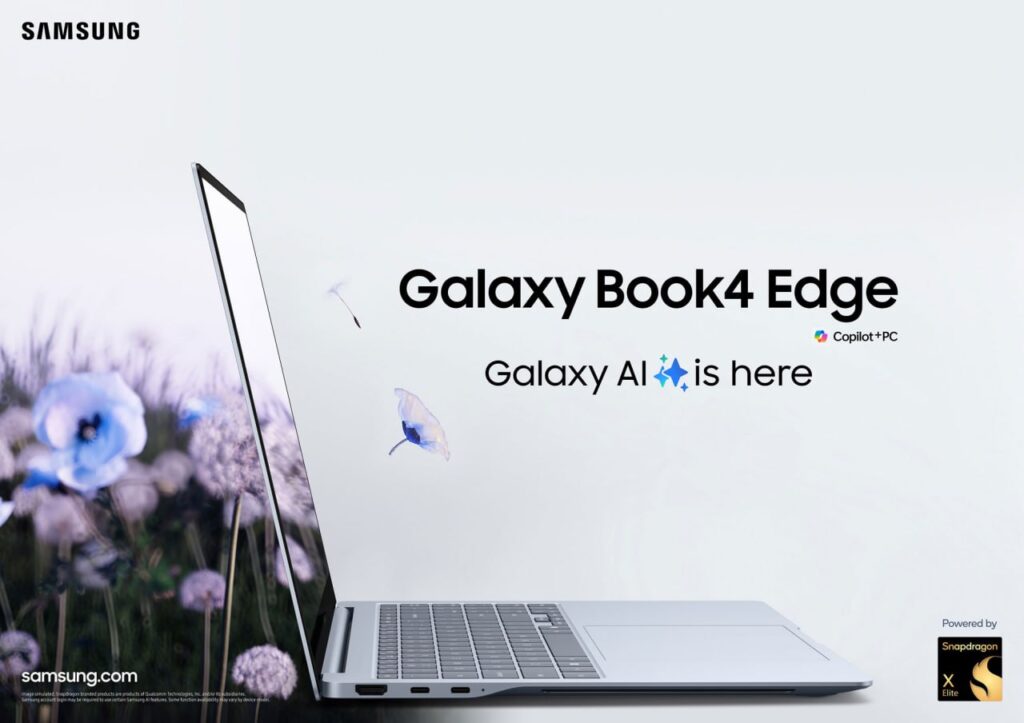 معرفی لپ‌تاپ‌های جدید مجهز به هوش مصنوعی Galaxy Book4 Edge سامسونگ